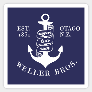 Weller Bros: Wellerman sea shanty logo (white text) Sticker